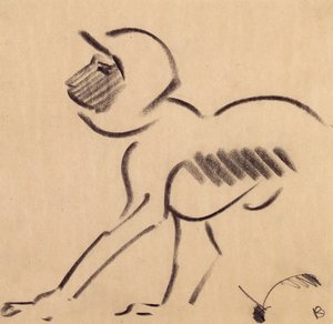 Scimmia accovacciata, c.1912-13